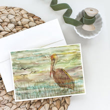 Load image into Gallery viewer, Brown Pelican Sunset Greeting Cards -  Blank Note Cards – 8-Pack of Artist-Designed Cards with Envelopes