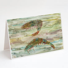 Load image into Gallery viewer, Shrimp Sunset Greeting Cards -  Blank Note Cards – 8-Pack of Artist-Designed Cards with Envelopes