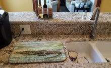 Load image into Gallery viewer, Alligator Sunset Dish Drying Mat – Absorbent, Artistic Kitchen Essentials SC2016DDM