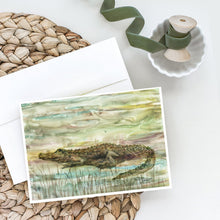 Load image into Gallery viewer, Alligator Sunset Greeting Cards -  Blank Note Cards – 8-Pack of Artist-Designed Cards with Envelopes