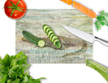 Load image into Gallery viewer, Alligator Sunset Glass Cutting Boards – Durable, Decorative Kitchen Art Large SC2016LCB