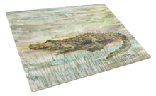 Load image into Gallery viewer, Alligator Sunset Glass Cutting Boards – Durable, Decorative Kitchen Art Large SC2016LCB