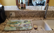 Load image into Gallery viewer, Crab, Shrimp and Oyster Sunset Dish Drying Mat – Absorbent, Artistic Kitchen Essentials SC2017DDM