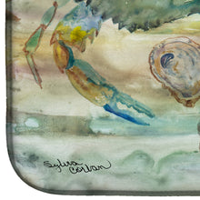 Load image into Gallery viewer, Crab, Shrimp and Oyster Sunset Dish Drying Mat – Absorbent, Artistic Kitchen Essentials SC2017DDM