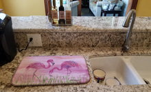 Load image into Gallery viewer, Flamingos Dish Drying Mat – Absorbent, Artistic Kitchen Essentials SC2018DDM
