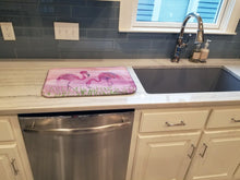 Load image into Gallery viewer, Flamingos Dish Drying Mat – Absorbent, Artistic Kitchen Essentials SC2018DDM