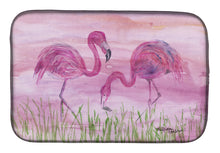 Load image into Gallery viewer, Flamingos Dish Drying Mat – Absorbent, Artistic Kitchen Essentials SC2018DDM