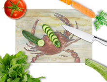 Load image into Gallery viewer, Cooked Crab Yellow Sky Glass Cutting Boards – Durable, Decorative Kitchen Art Large SC2022LCB