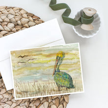 Load image into Gallery viewer, Pelican Yellow Sky Greeting Cards -  Blank Note Cards – 8-Pack of Artist-Designed Cards with Envelopes