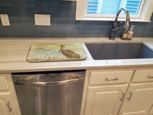 Load image into Gallery viewer, Brown Pelican Yellow Sky Dish Drying Mat – Absorbent, Artistic Kitchen Essentials SC2025DDM