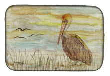 Load image into Gallery viewer, Brown Pelican Yellow Sky Dish Drying Mat – Absorbent, Artistic Kitchen Essentials SC2025DDM