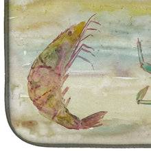 Load image into Gallery viewer, Crab, Shrimp, Oyster Yellow Sky Dish Drying Mat – Absorbent, Artistic Kitchen Essentials SC2026DDM