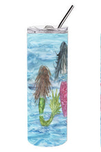 Load image into Gallery viewer, Mermaids Double Walled Stainless Steel 20 oz Skinny Tumbler SC2032TBL20