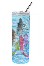 Load image into Gallery viewer, Mermaids Double Walled Stainless Steel 20 oz Skinny Tumbler SC2032TBL20