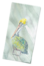 Load image into Gallery viewer, Pelican on Sage Green Cloth Napkin, Fabric Table Napkin, Reusable, printed in the USA SC2064NAP