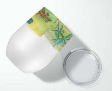 Load image into Gallery viewer, Dragonflies Stainless Steel 12 oz Stemless Wine Glass