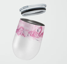 Load image into Gallery viewer, Flamingos Stainless Steel 12 oz Stemless Wine Glass