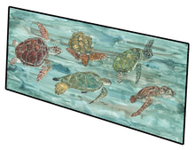 Load image into Gallery viewer, Loggerhead Turtles at Sea Floor Runner Mats – 28x58 Indoor/Outdoor Rugs with Artistic Design | Made in the USA