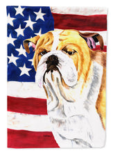 Load image into Gallery viewer, USA American Flag with Bulldog English Garden Flag – Decorative Outdoor Yard Flag