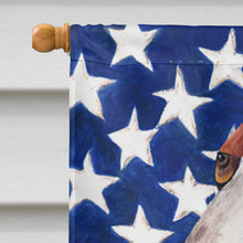 Load image into Gallery viewer, USA American Flag with Basset Hound Flag Canvas House Size
