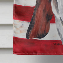 Load image into Gallery viewer, USA American Flag with Basset Hound Flag Canvas House Size