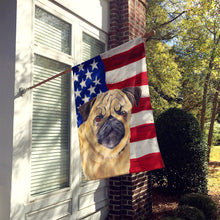 Load image into Gallery viewer, USA American Flag with Pug Flag Canvas House Size