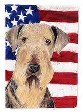 Load image into Gallery viewer, USA American Flag with Airedale Garden Flag – Decorative Outdoor Yard Flag