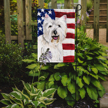 Load image into Gallery viewer, USA American Flag with Westie Garden Flag – Decorative Outdoor Yard Flag