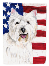 Load image into Gallery viewer, USA American Flag with Westie Garden Flag – Decorative Outdoor Yard Flag