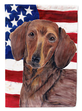 Load image into Gallery viewer, USA American Flag with Dachshund Garden Flag – Decorative Outdoor Yard Flag