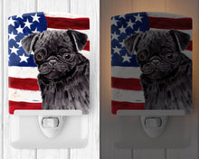 Load image into Gallery viewer, USA American Flag with Pug Ceramic Night Light SC9011CNL
