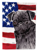 Load image into Gallery viewer, USA American Flag with Pug Garden Flag – Decorative Outdoor Yard Flag