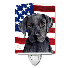 Load image into Gallery viewer, USA American Flag with Labrador Ceramic Night Light SC9012CNL