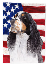 Load image into Gallery viewer, USA American Flag with Springer Spaniel Garden Flag – Decorative Outdoor Yard Flag