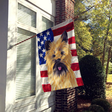 Load image into Gallery viewer, USA American Flag with Cairn Terrier Flag Canvas House Size