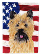 Load image into Gallery viewer, USA American Flag with Cairn Terrier Garden Flag – Decorative Outdoor Yard Flag