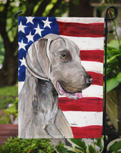 Load image into Gallery viewer, USA American Flag with Weimaraner Garden Flag – Decorative Outdoor Yard Flag