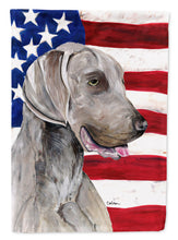 Load image into Gallery viewer, USA American Flag with Weimaraner Garden Flag – Decorative Outdoor Yard Flag