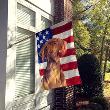 Load image into Gallery viewer, USA American Flag with Vizsla Flag Canvas House Size