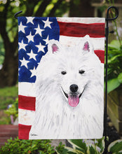 Load image into Gallery viewer, USA American Flag with American Eskimo Garden Flag – Decorative Outdoor Yard Flag
