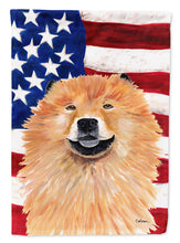 Load image into Gallery viewer, USA American Flag with Chow Chow Flag Canvas House Size