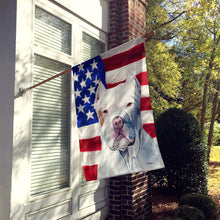 Load image into Gallery viewer, USA American Flag with Pit Bull Flag Canvas House Size