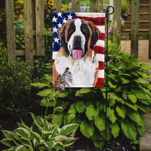 Load image into Gallery viewer, USA American Flag with Saint Bernard Garden Flag – Decorative Outdoor Yard Flag