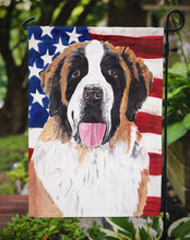 Load image into Gallery viewer, USA American Flag with Saint Bernard Garden Flag – Decorative Outdoor Yard Flag