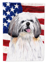 Load image into Gallery viewer, USA American Flag with Shih Tzu Garden Flag – Decorative Outdoor Yard Flag