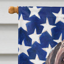 Load image into Gallery viewer, USA American Flag with Labrador Flag Canvas House Size