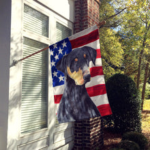 Load image into Gallery viewer, USA American Flag with Doberman Flag Canvas House Size