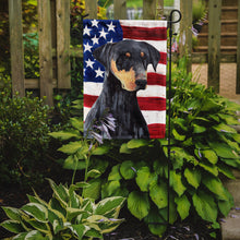 Load image into Gallery viewer, USA American Flag with Doberman Garden Flag – Decorative Outdoor Yard Flag