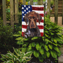 Load image into Gallery viewer, USA American Flag with German Shorthaired Pointer Garden Flag – Decorative Outdoor Yard Flag