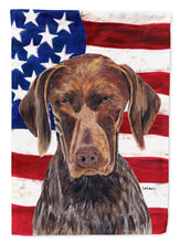 Load image into Gallery viewer, USA American Flag with German Shorthaired Pointer Garden Flag – Decorative Outdoor Yard Flag